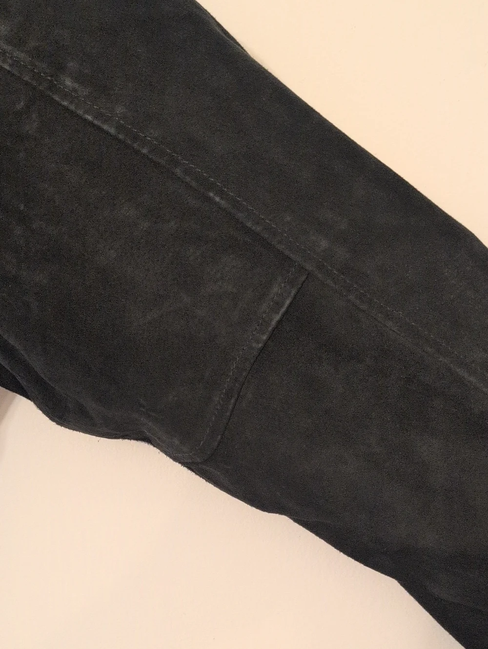 Vintage St. John's Bay Black Suede Leather Medium Bomber Jacket